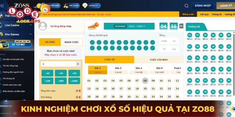 Kinh nghiệm chơi xổ số hiệu quả tại Zo88 cho người mới